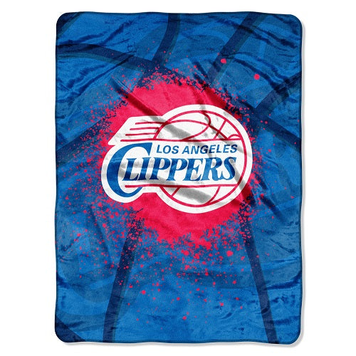 Los Angeles Clippers Shadow Play Raschel Throw Blanket 60