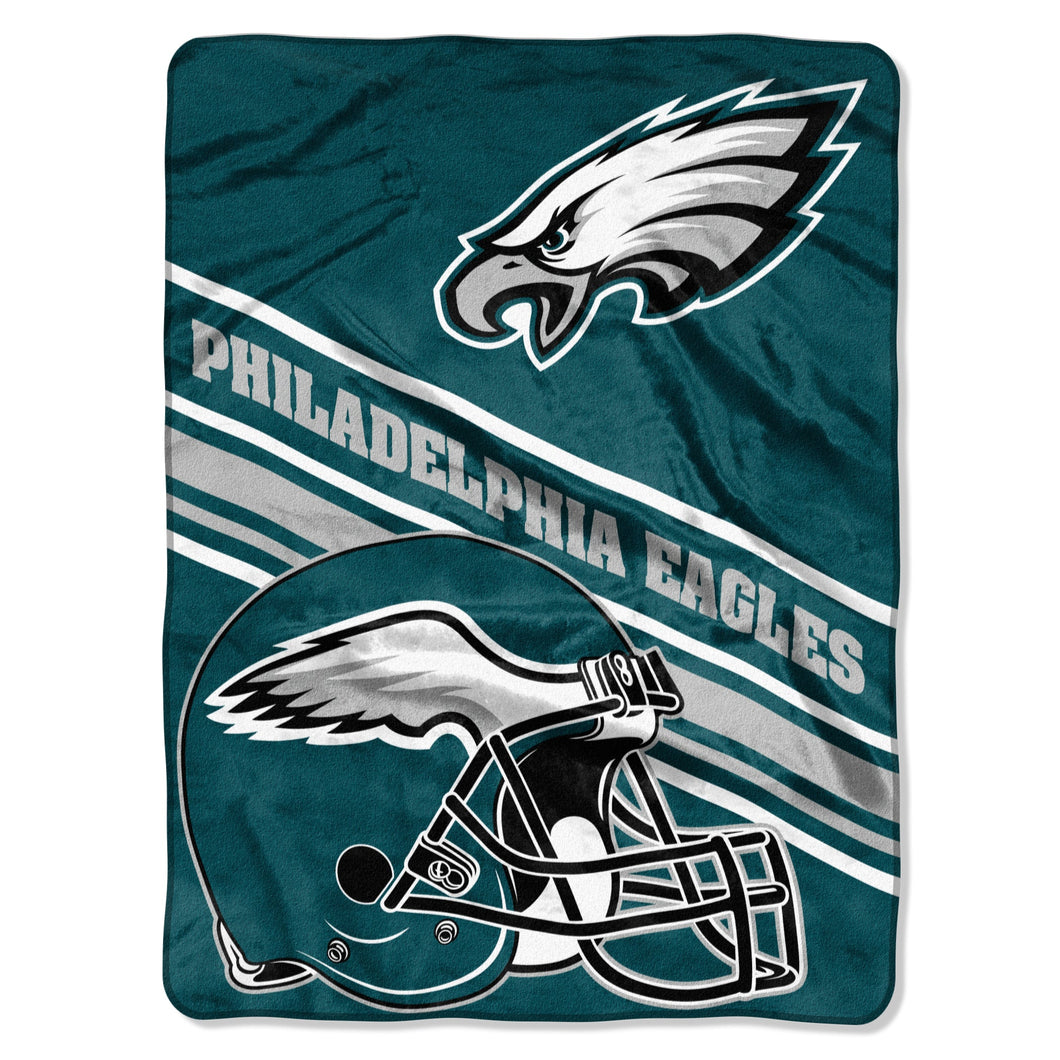 Philadelphia Eagles Slant Raschel Throw Blanket 60