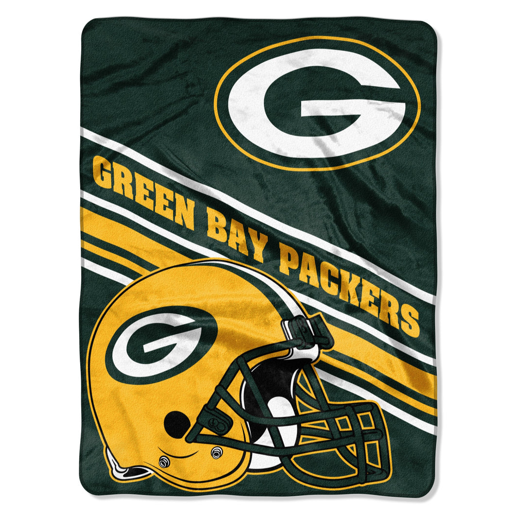 Green Bay Packers Slant Raschel Throw Blanket 60x80