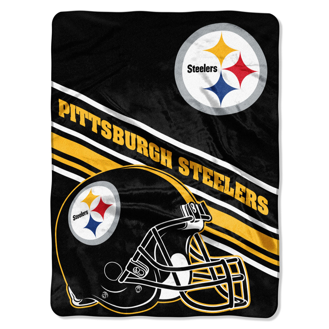Pittsburgh Steelers Slant Raschel Throw Blanket 60