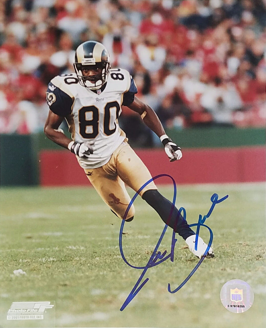 Isaac Bruce  Signed Autographed 8x10