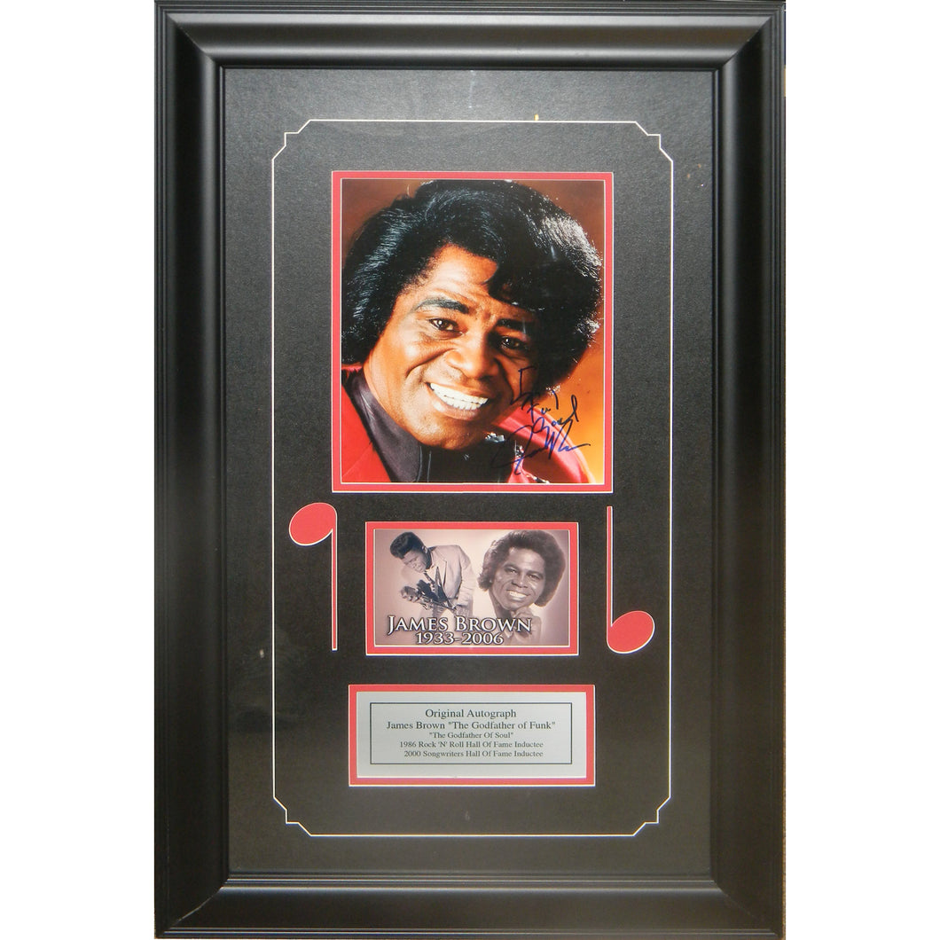James Brown Autographed 8x10 Framed