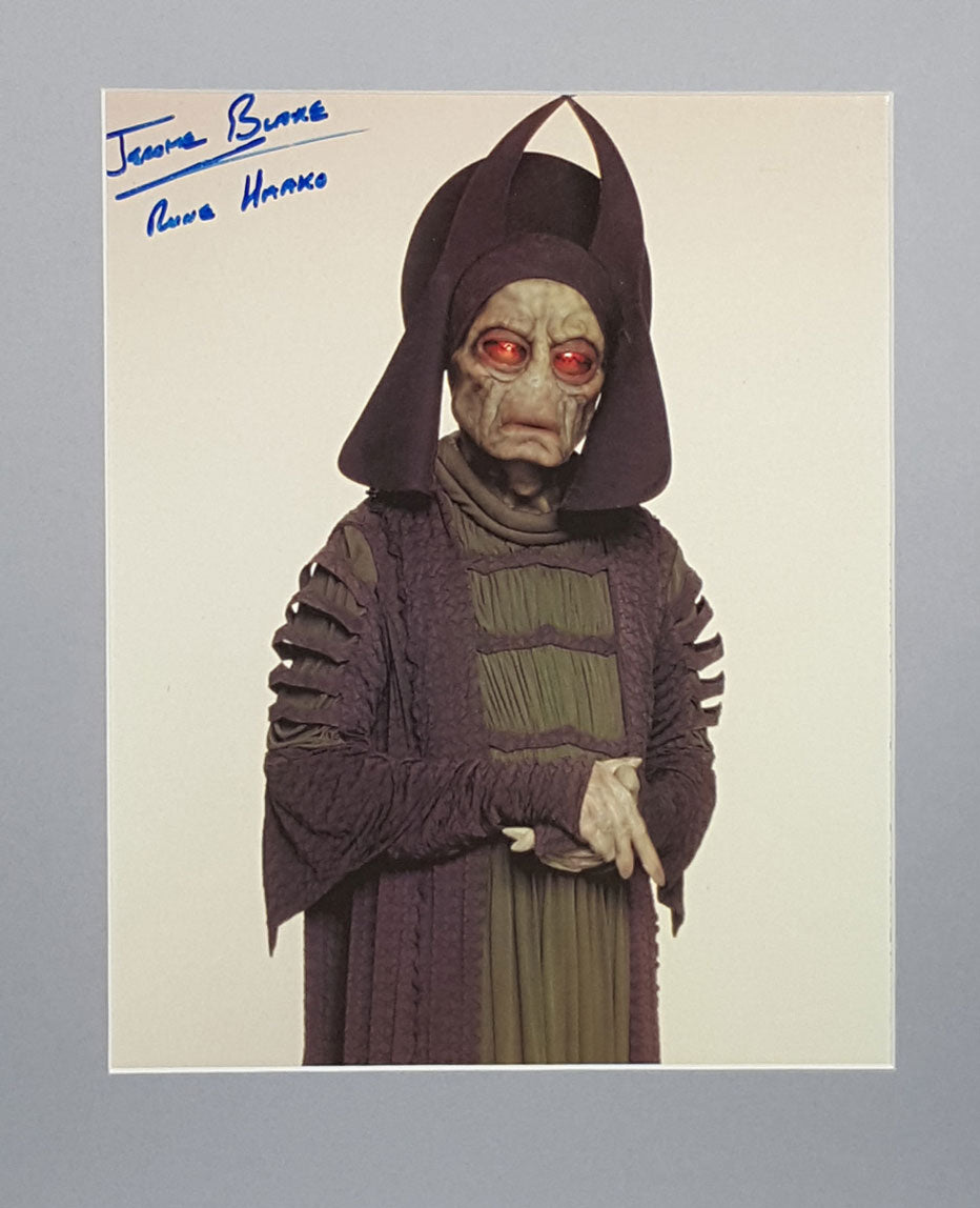 Jerome Blake Signed Autographed as Rune Haako 8x10 in Star Wars