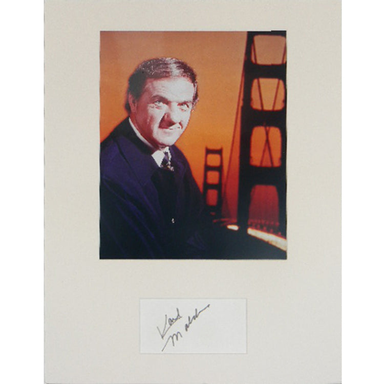 Karl Malden Signed Autographed Cut with 8x10