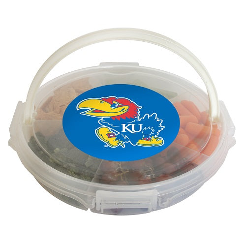 Kansas Jayhawks Food Caddy with Lid