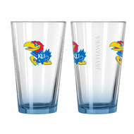 Kansas Jayhawks 16 Oz. Elite Pint Glass