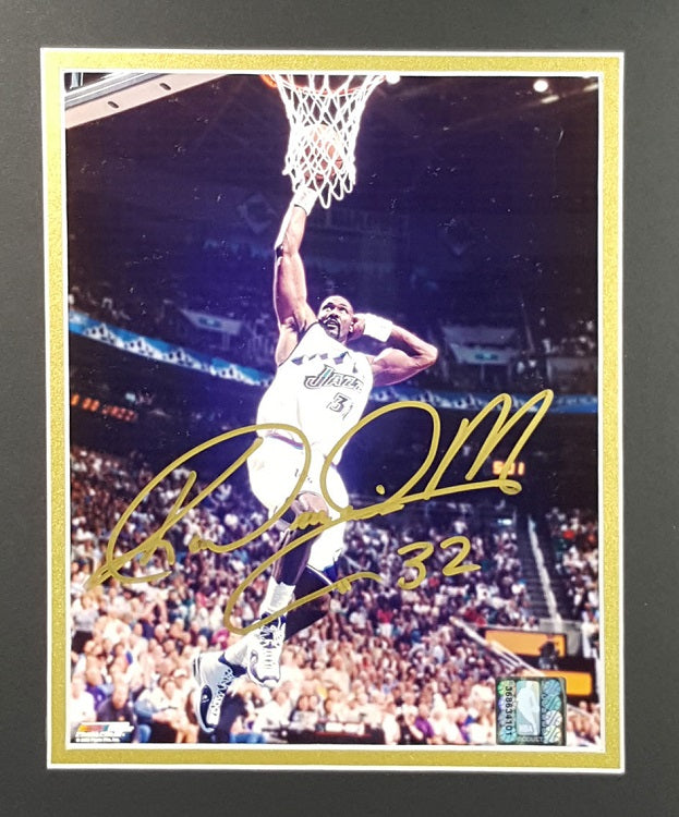 Karl Malone Signed Autographed 8x10
