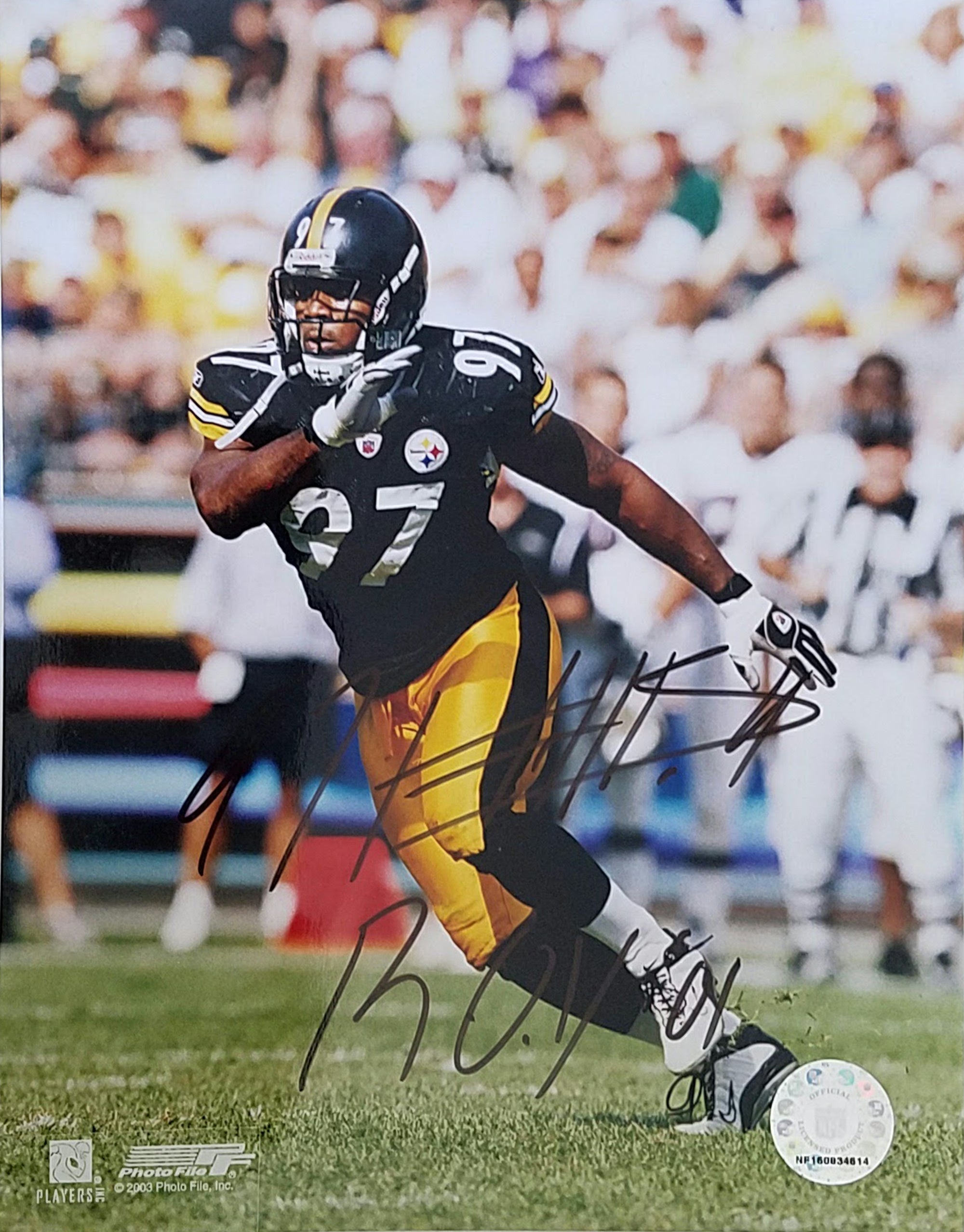Kendrell Bell Signed Autographed 8x10 | The Northwest Company | WOFSPORTS
