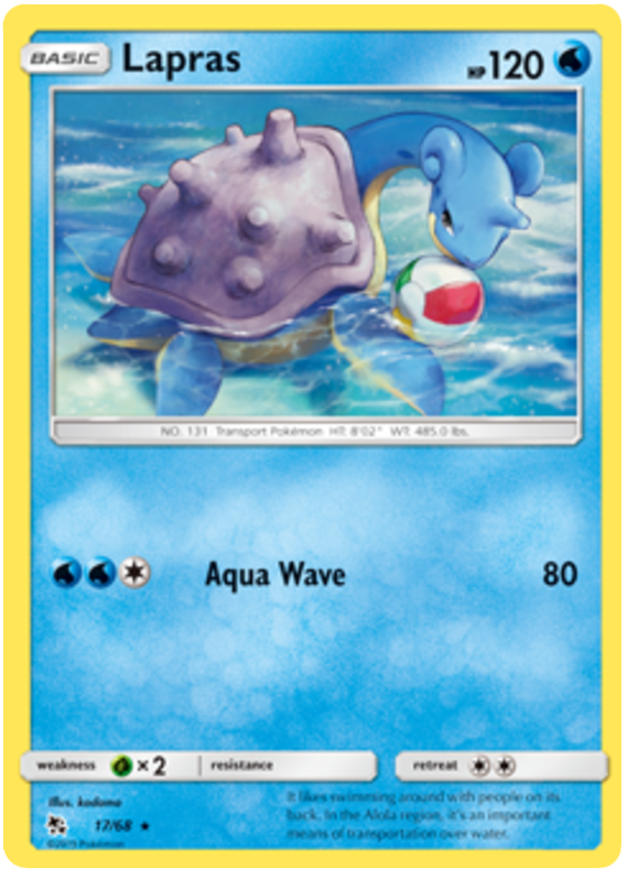Sun and Moon Hidden Fates 017  Lapras