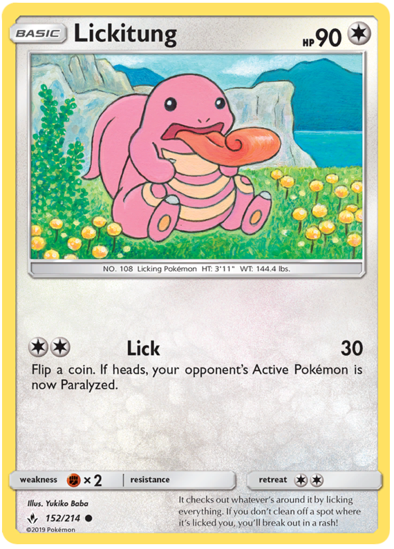 Sun and Moon Unbroken Bonds 152  Lickitung
