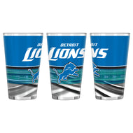 Detroit Lions Field Sublimated 16 Oz. Pint Glass