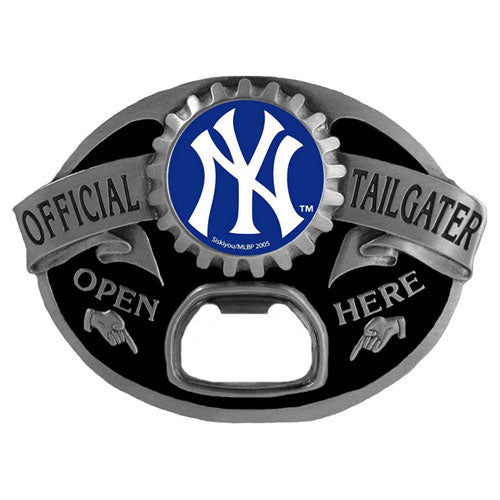 New York Yankees Tailgater Belt Buckle Bottle Opener - NY Logo