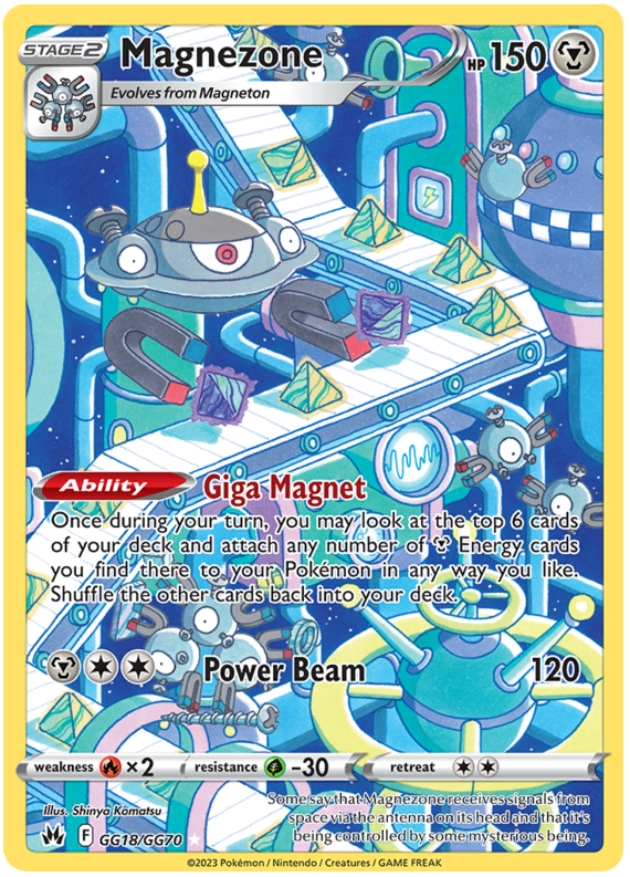Sword and Shield Crown Zenith Galarian Gallery #GG18  Magnezone
