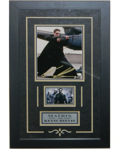 Keanu Reeves Autographed 8x10 Framed in Matrix