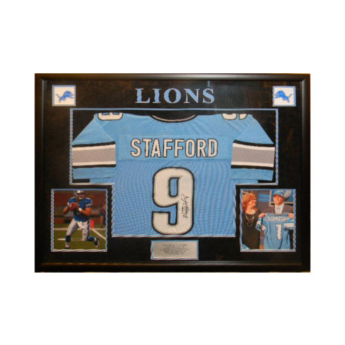 Matt Stafford Custom Framed Signed Autographed Jersey