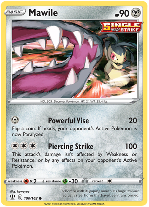 Sword and Shield Battle Styles 100  Mawile