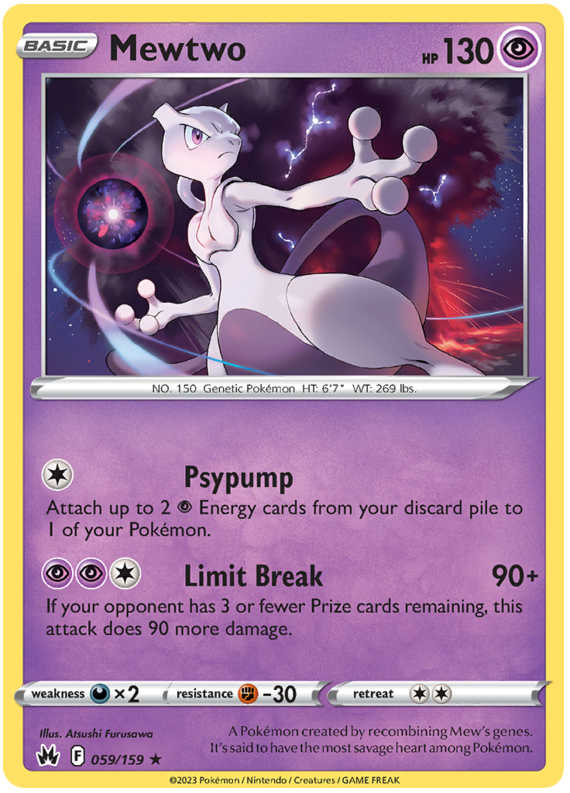 Sword and Shield Crown Zenith Mewtwo