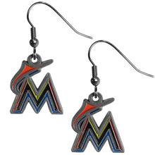 Load image into Gallery viewer, Miami Marlins Dangle Earrings
