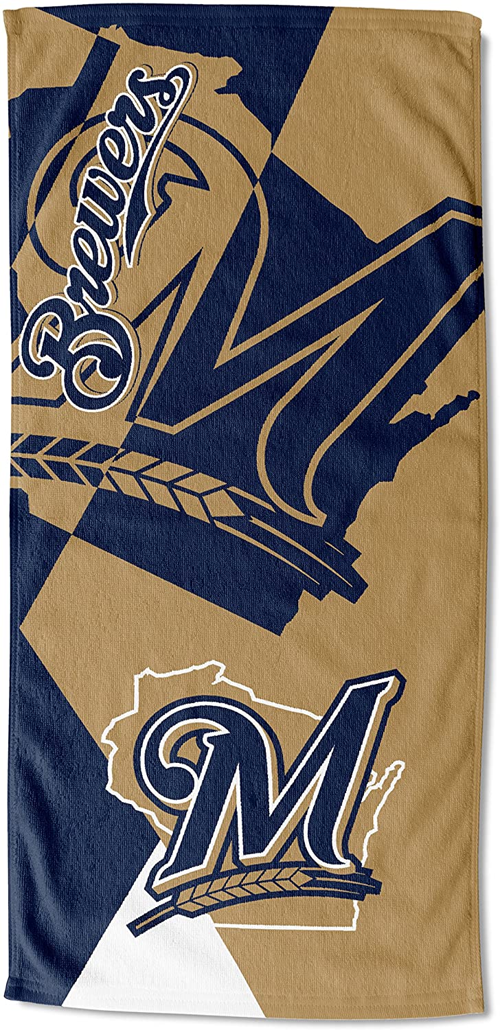 Milwaukee Brewers Puzzle Oversized Absorbent Beach Towel 34