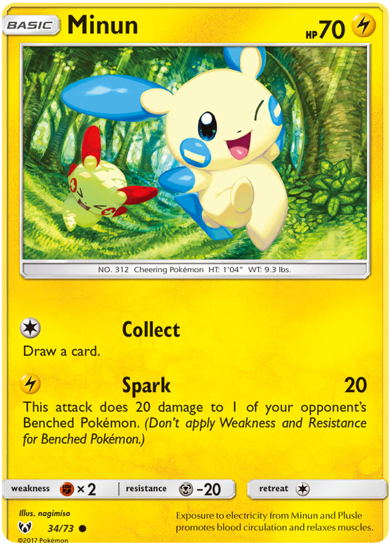 Sun and Moon Shining Legends 34  Minun