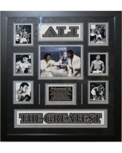 Muhammad Ali Autographed 8x10 with Elvis Presley Framed