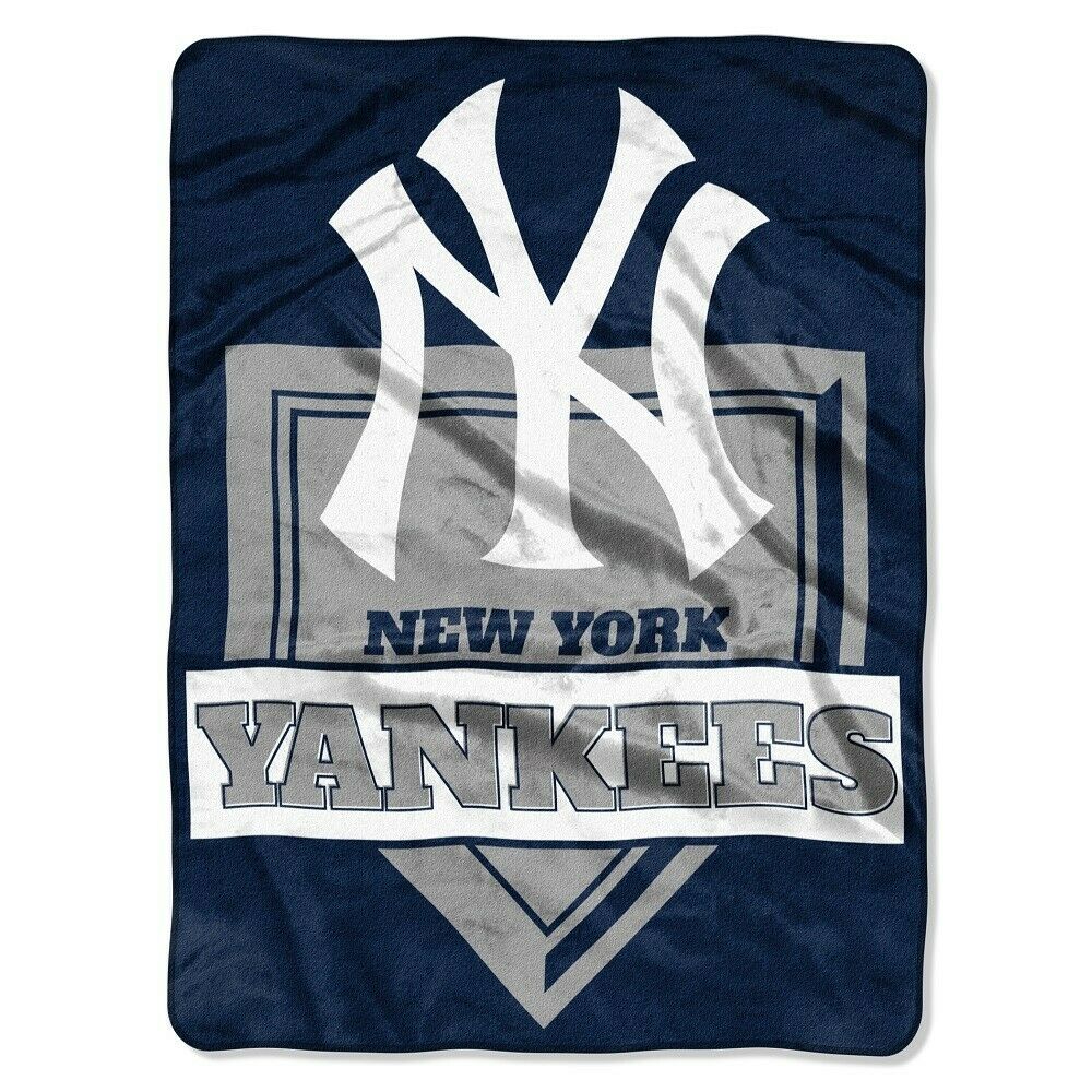 New York Yankees Home Plate Raschel Throw Blanket 60