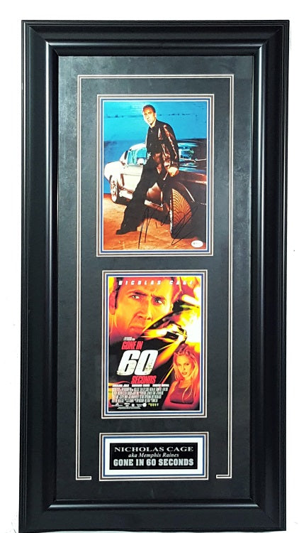 Nicholas Cage Gone in 60 Seconds Signed Autographed 8x10 Framed