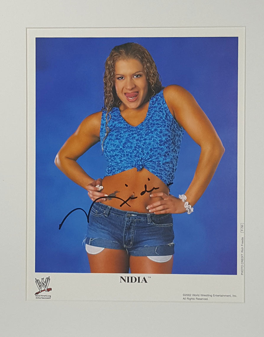 Nidia Signed Autographed 8x10 Matted WWE