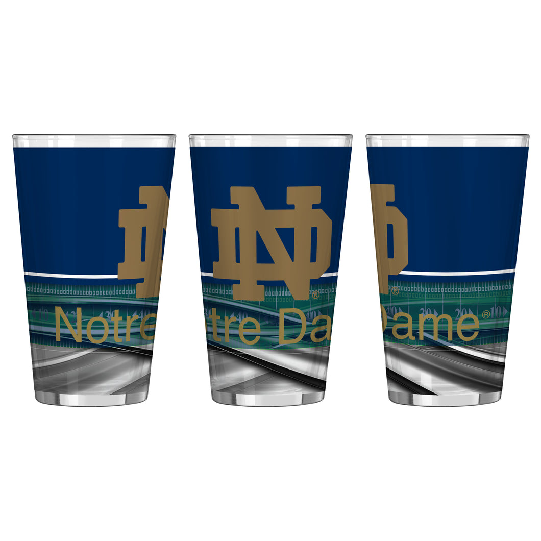 Notre Dame Fighting Irish Field Sublimated 16 Oz. Pint Glass