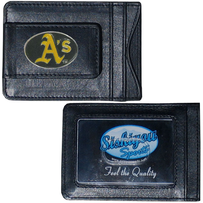 Oakland Athletics Leather Cash & Cardholder