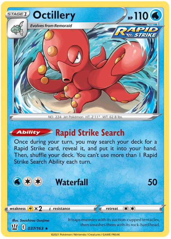 Sword and Shield Battle Styles 037  Octillery
