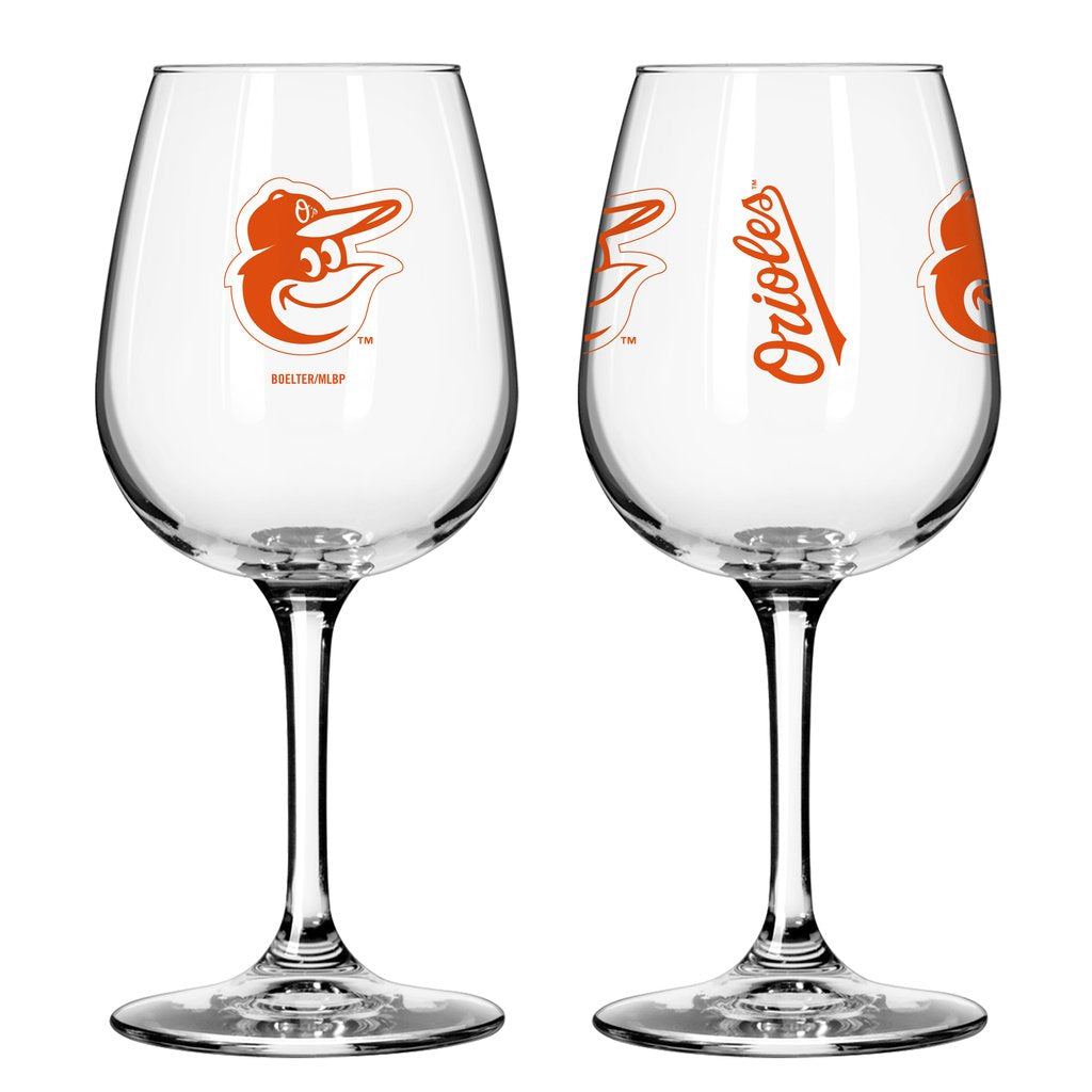 Baltimore Orioles Gameday Wine Glass 2 Pack