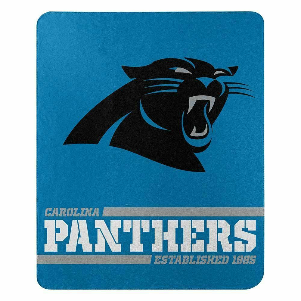 Carolina Panthers NFL Split Wide Fleece Blanket 50