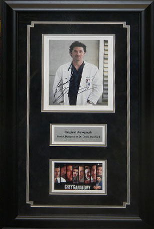 Patrick Dempsey in Greys Anatomy Autographed 8x10 Framed