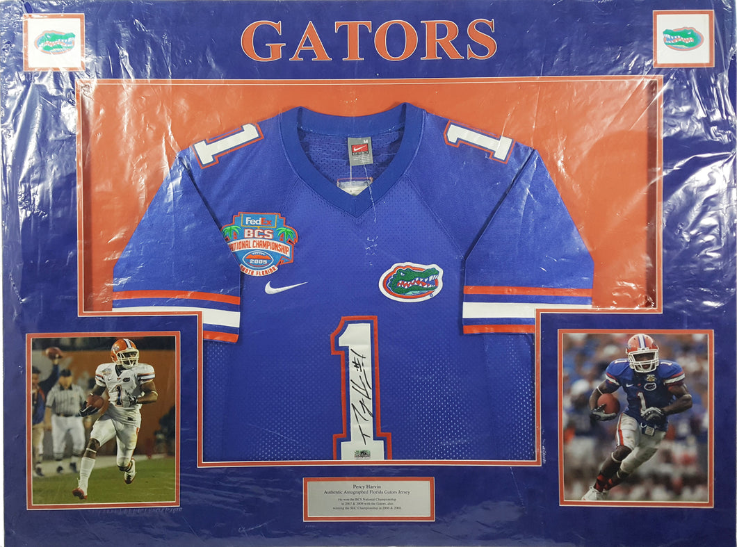 Percy Harvin Signed Autographed Gators Jersey Matted