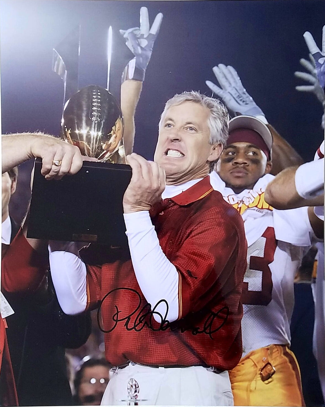 Pete Carroll  Signed Autographed 8x10