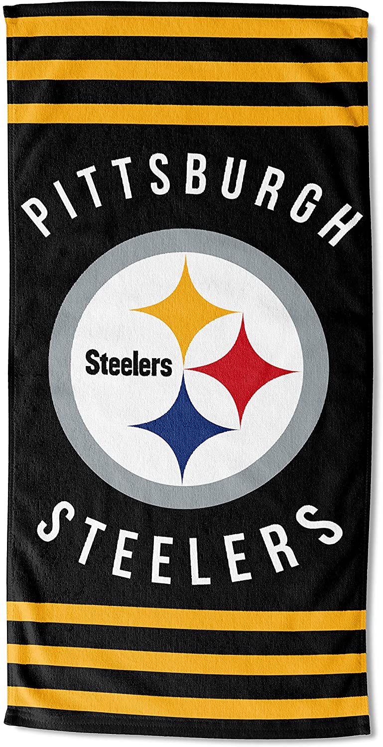 Pittsburgh Steelers Stripes Beach Towel 30