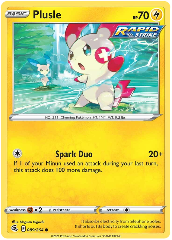 Sword and Shield Fusion Strike 089  Plusle
