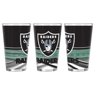 Las Vegas Raiders Field Sublimated 16 Oz. Pint Glass