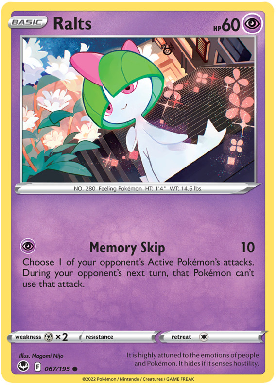 Sword and Shield Silver Tempest 067  Ralts