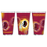 Washington Commanders Halftones Sublimated 16 Oz. Pint Glass - walk-of-famesports