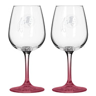 Washington Commanders 12 Oz. Satin Etch Wine Glass - walk-of-famesports