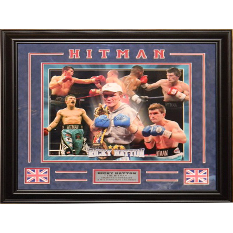 Ricky The Hitman Hatton Signed Autographed 16x20 Framed Collage