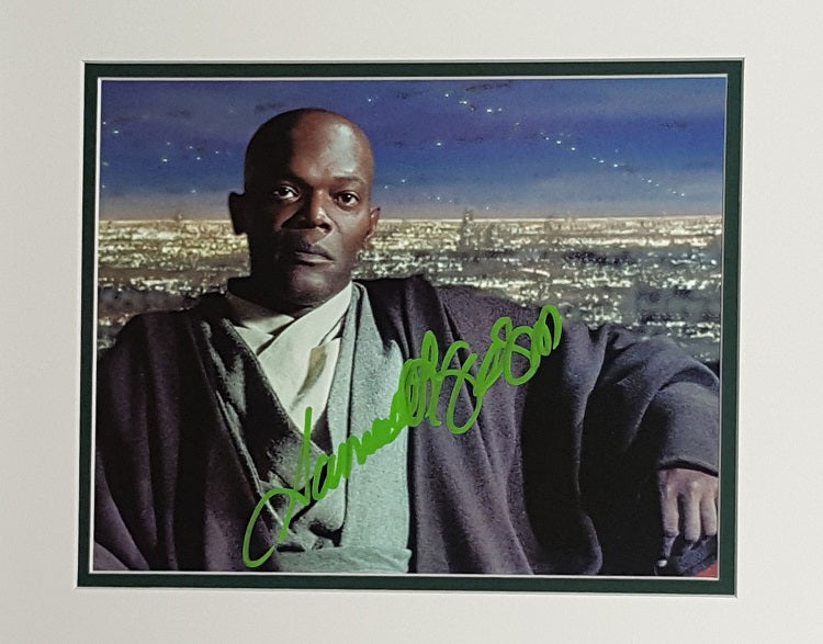 Samuel L Jackson Star Wars as Mace Windu Signed Autographed 8x10