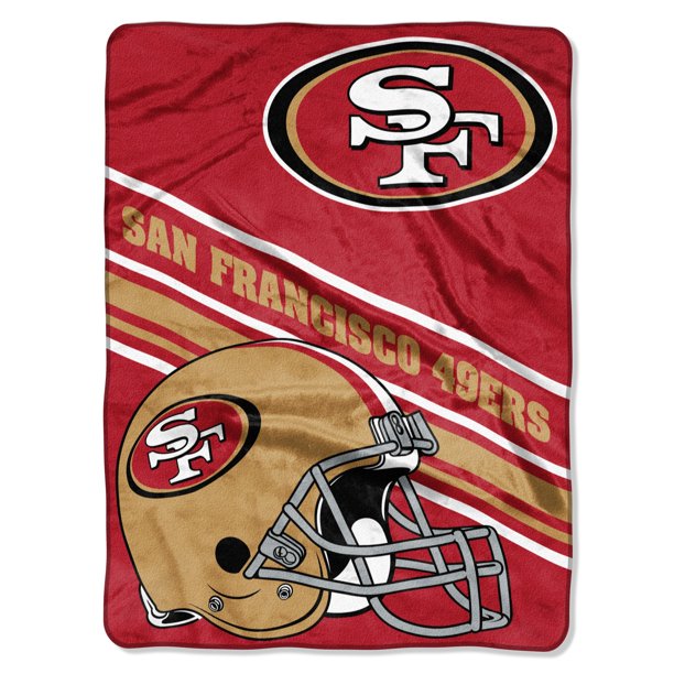 San Francisco 49ers Slant Raschel Throw Blanket 60