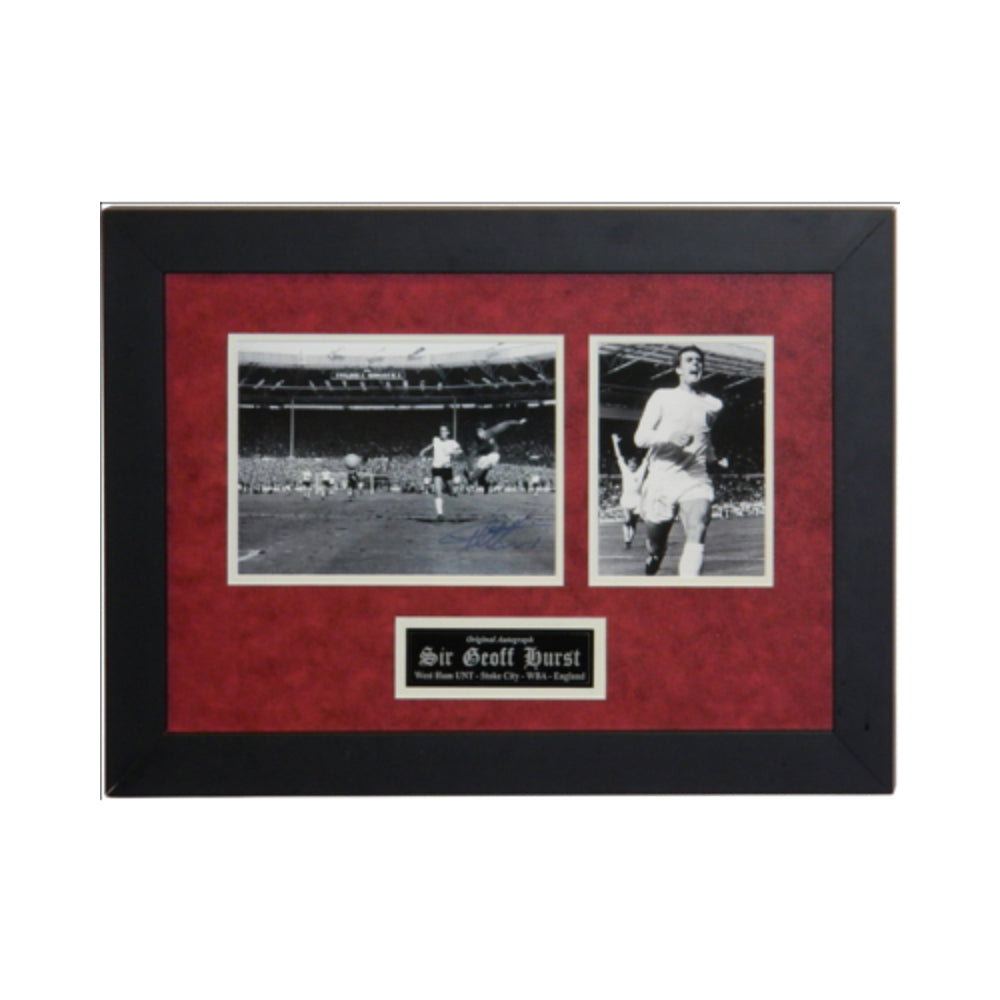 Sir Geoff Hurst Signed Autographed World Cup 8x10 Framed