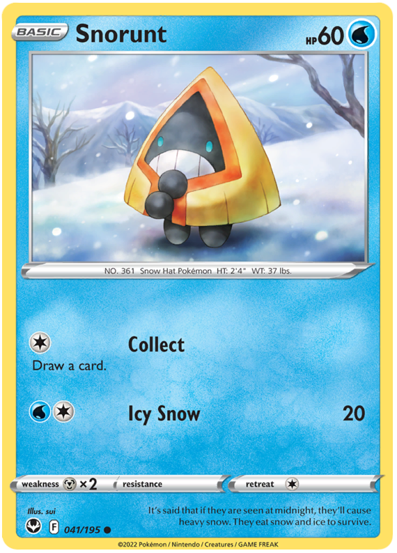 Sword and Shield Silver Tempest 041  Snorunt