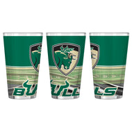 USF Bulls Field Sublimated 16 Oz. Pint Glass - walk-of-famesports