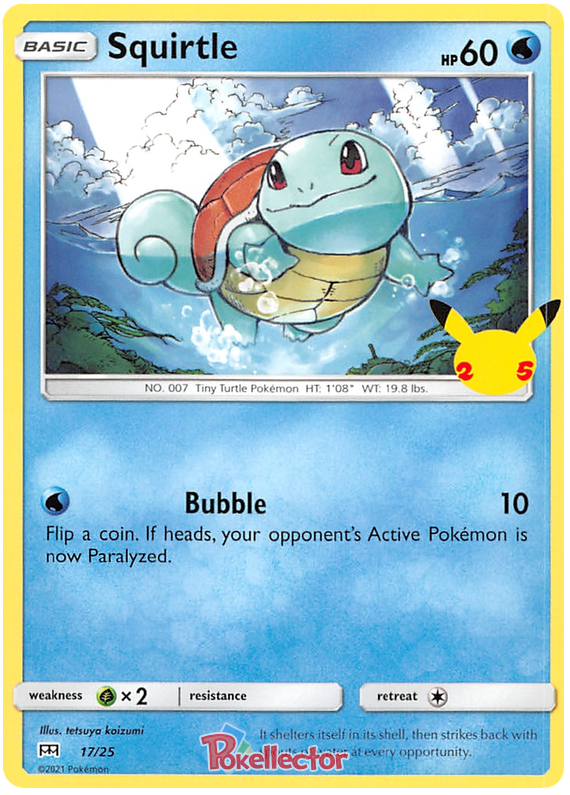 Sword and Shield McDonald's 25th Anniversary 17  Squirtle