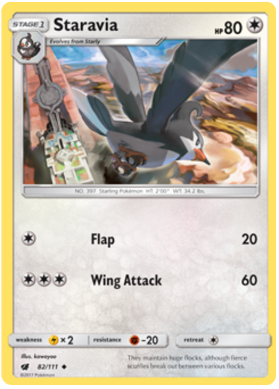 Sun and Moon Crimson Invasion 082  Staravia